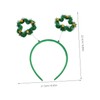 FOMIYES Green Shamrock Headband with Bell St Patrick Day Party