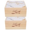 2 Set Wedding Wooden Gift Box PVC Exquisite Candy Packaging