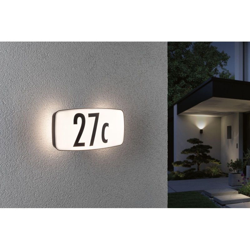 Paulmann Sheera 94506 LED Outdoor Light House Number Light Seawater