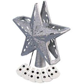 infactory Christmas Tree Toppers: LED Poinsettia Tree Topper with Projector, Silver (Christmas Tree Decoration, Christmas Tree)