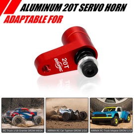 GOUPRC Upgarde 20T Metal Servo Horn for ARRMA Granite GROM 1/18 Typhon GROM 1/14 Mini Mojave GROM 1/14 RC Car Small Buggy Monster Truck 2PCS
