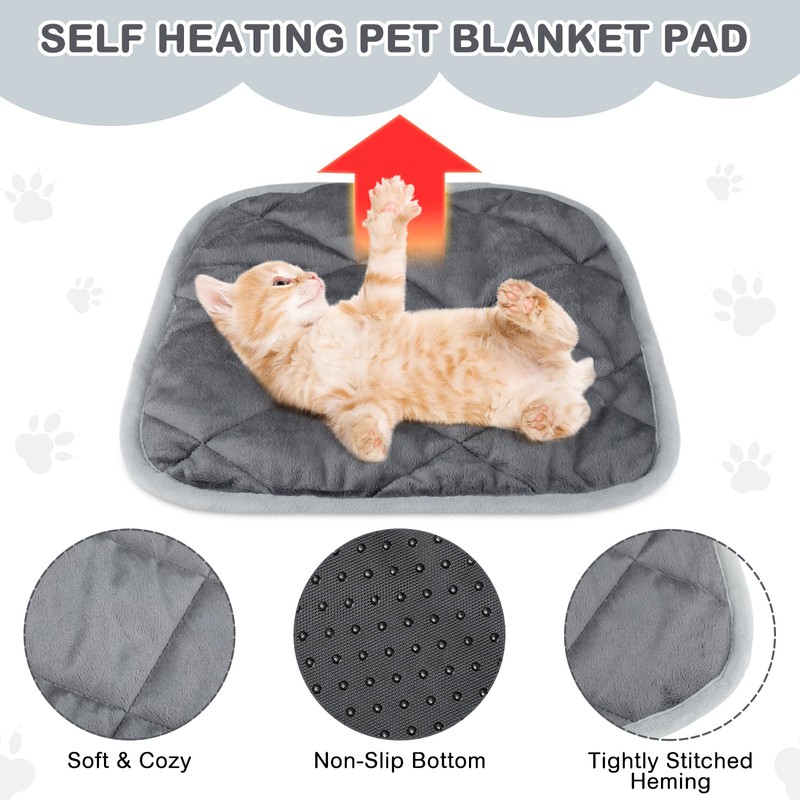 Clysee 4 Pack Self Heating Cat Pad Self Warming Dog
