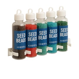 Toy and Craft Adhesive Clip Strip Organizer, 15 Count, Wall Mount Display Holder for Barbies - Action Figures and Craft Paints, White