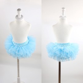 HOOLCHEAN - Falda de tutú suave y esponjosa para bebés y niñas, Azul, 2-3T