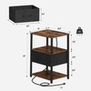 TUTOTAK Nightstand Set of 2, Night Stand with Charging Station,