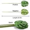 DVGUN 6 Pack Artificial Palm Plants Leaves Faux Turtle Leaf