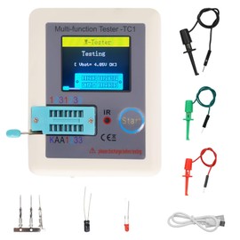 TFT LCR-TC1 Transistor Tester AYWHP LCR-TC1 Transistormessgerät widerstände LCR meter kapazitätsmessgerät mit 1,8-Zoll Farbdisplay für Diode Triode Kondensator Widerstand Transistor ESR NPN PNP