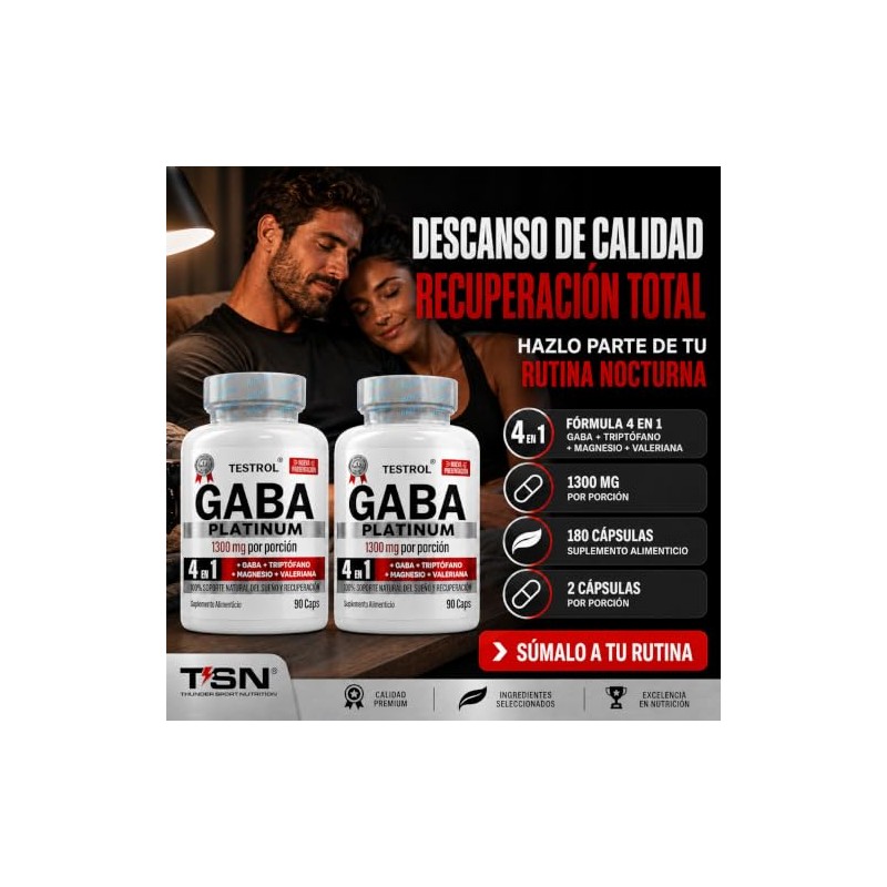 Gaba Platinum | Fórmula 4 En 1 | Gaba 750mg,