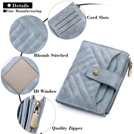 FALAN MULE Women's Small Purse with RFID Blocking, Mini Purse with Zip Coin Compartment, Small Wallet Purse Small