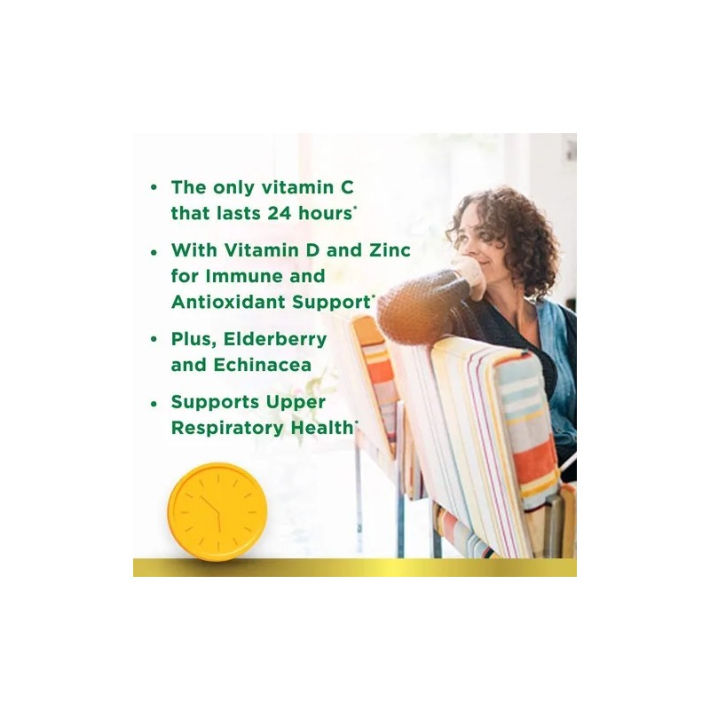 Nature's Bounty Inmunidad 24hrs Vitamina C, D, Zinc Sabor S/n