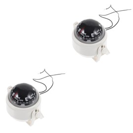BESPORTBLE 2pcs Car Compass Magnetic Angle Compass for Trucks Boats and Cars Easy Installation Dashboard Decoration
