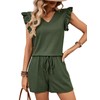 Two Piece Sets for Women Summer Cute V Neck Ruffle