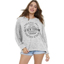 Van Der Rich ® - Large Letter Print Jumper - Women, grey