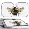 Dujiea Car Front Window Sunshade, Bee Foldable Auto Windshield Sun