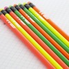 BAZIC Wood Pencil Neon Pencils, Latex Free Eraser, Unsharpened Rewards