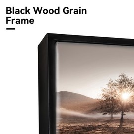 Landscape Canvas Framed Wall Art - Sunset Mountain Picture Forest Nature Artwork Wildness Tree Scenery Prints for Bedroom Living Room