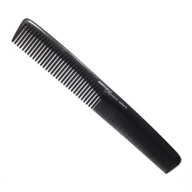 Hercules Sägemann HS C5 Carbon 5 Professional Hair Cutting Comb Anthracite Hair Comb (Anti-Static) Carbon Comb with 2 Teeth Fine + Coarse, 7 Inches, Hair Comb (5a)