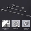 ALEXCRAFT 3PCS Sterling Silver Necklace Extenders Silver Chain Extender for