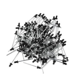 votuyet 120Pcs black 1/8" x 1/4" inch Aluminum Blind Rivets,which can be used for fastening metal, wood, plastic, and composite materials.