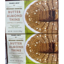 Trader Joe's 2 Packs Set Trader Joe's Belgian Butter Waffle Cookies & Butter Almond Thins