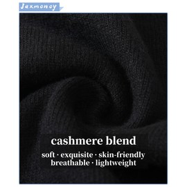 jaxmonoy Slouchy Knit Beanies Winter Hats for Women Men Soft Warm Double Layer Reversible Lightweight Slouch Cuffed Skull Knitted Beanie Cap - Black