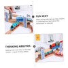 TEHAUX Wooden Train Track with Bridge Model DIY Railway for