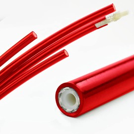 BESNIN Bike Brake Hose Bicycle Hydraulic Brake Hose 2.5 M Bicycle Hydraulic Disc Brake Hose Universal Set Black/Blue/Red (red)