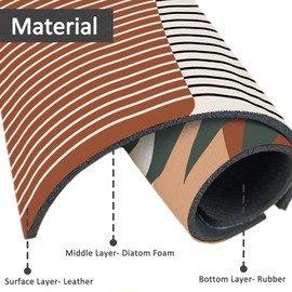 24" X 5.5" Kitchen Sink Splash Guard Faucet Mat Boho Super Absorbent Fast Drying Faucet Guard & Draining Mat Sink Splash Guard Behind Faucet for Kitchen, Bathroom