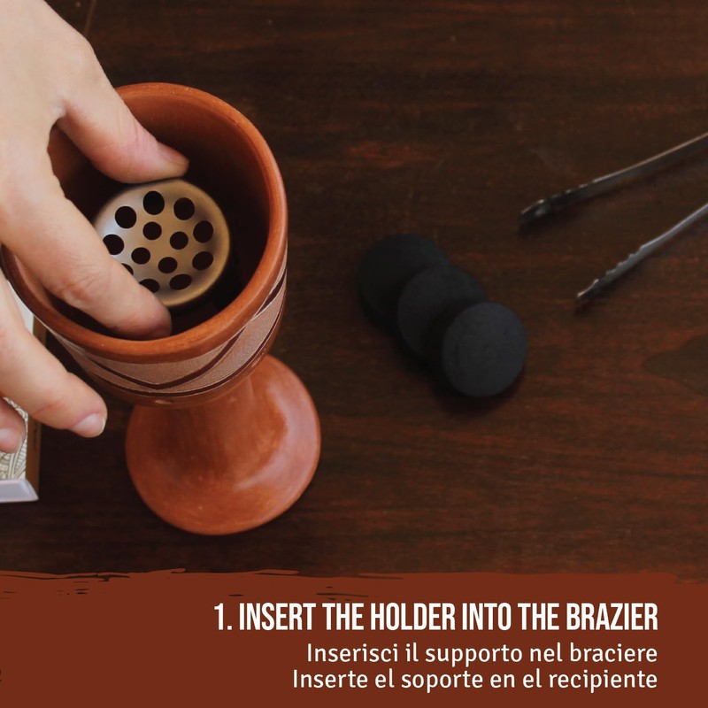 PALOSANTO - Charcoal Holder - Ideal to use inside the
