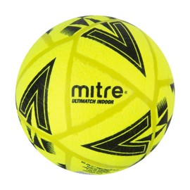 Mitre Ultimatch Indoor Football, Shape Retention, Ball, Yellow