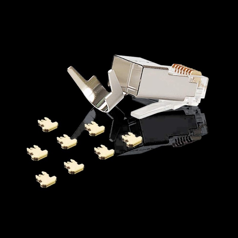 FiveStarCable Cat6a CAT7 Metal Shielded RJ45 Plug Connector FTP 8P8C