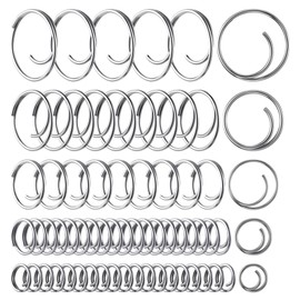 Dunkive 66 Pcs 5 Sizes Stainless Steel Cotter Ring Kit, Durable 316 Stainless Steel Split Rings Secure Popular Sizes of Clevis Pins, Corrosion Resistant Marine Hardware for Hitch Pin Lock Systems