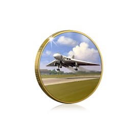 RAF Memorabilia Gift Collectable Gold Coin/Medal - Vulcan - The First Flight