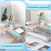DoubleFill 2 Pcs Stackable Letter Tray Rectangular Plastic Desk Organizer