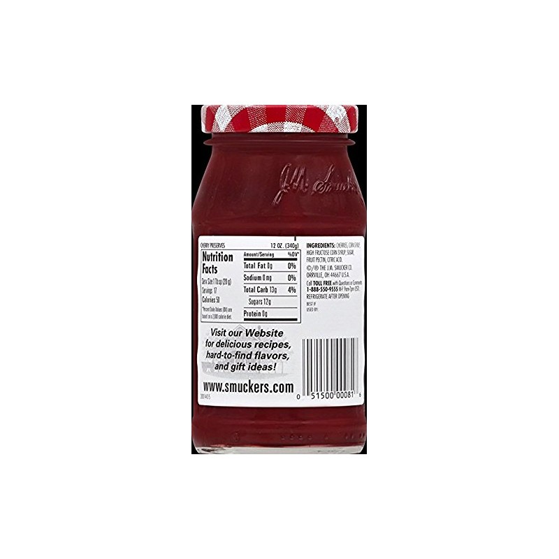 Smucker's Cherry Preserves, 12-Ounce (Pack of 2)