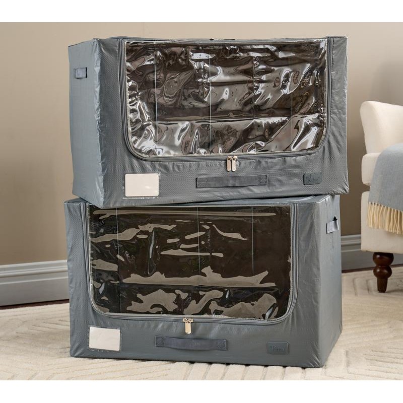QVC Periea Set of 2 Jumbo Tarp Storage Boxes -