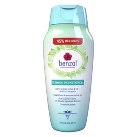 Benzal Wash Jabon Intimo Femenino, Cuidado Incontinencia, Shampoo Intimo Mujer Suaviza y Refresca, 355ml