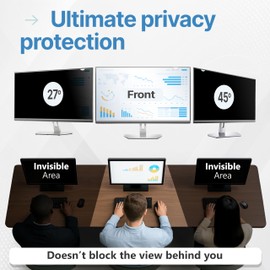VINTEZ 23.8 Inch 16:9 Privacy Screen for Computer Monitor and Laptop - Anti Glare Protector Film Blue Light Filter Eye Protection - Computer Screen Privacy Shield, [1 Pack]