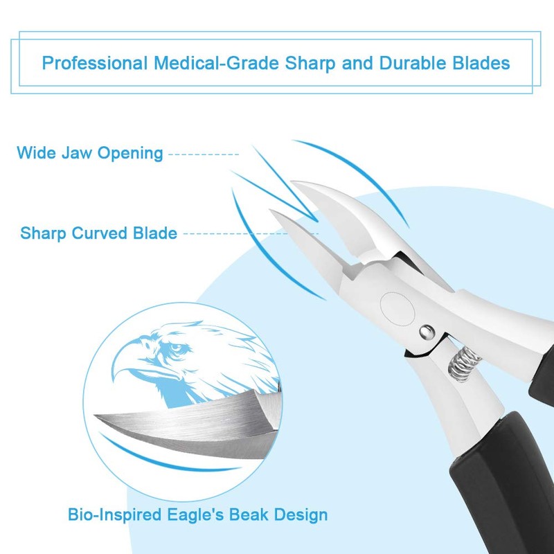 URAQT Toenail Clippers, Professional Nail Clippers for Thick Toenails and