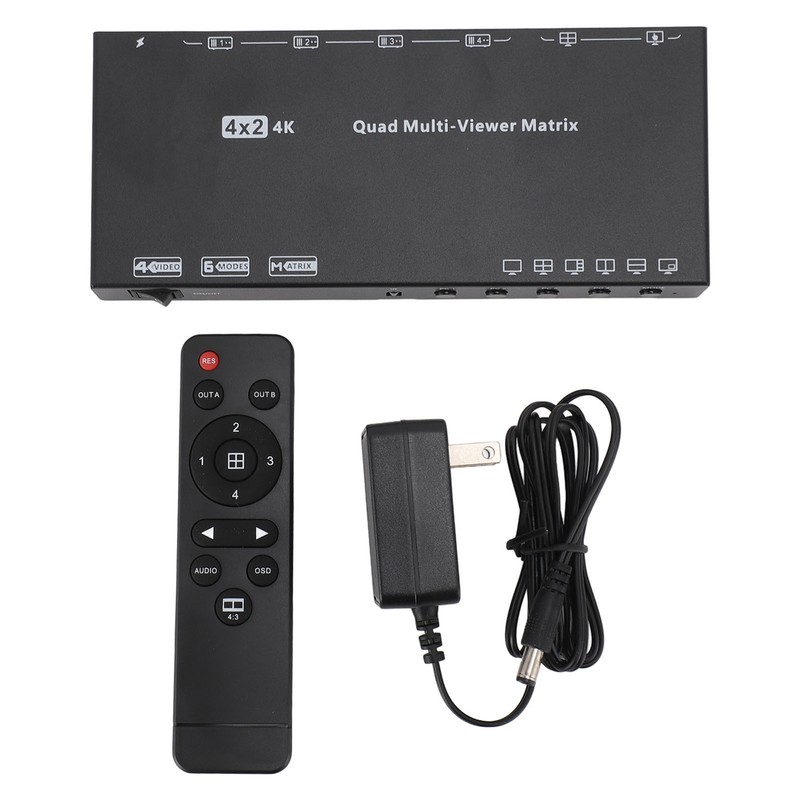 4K 30Hz HD Multimedia Interface Switch Splitter with Remote 6