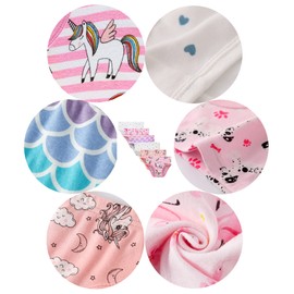 Family Feeling Kids Soft Cotton Panties Little Girls Assorted Underwear (Pack of 6) Size 6 7