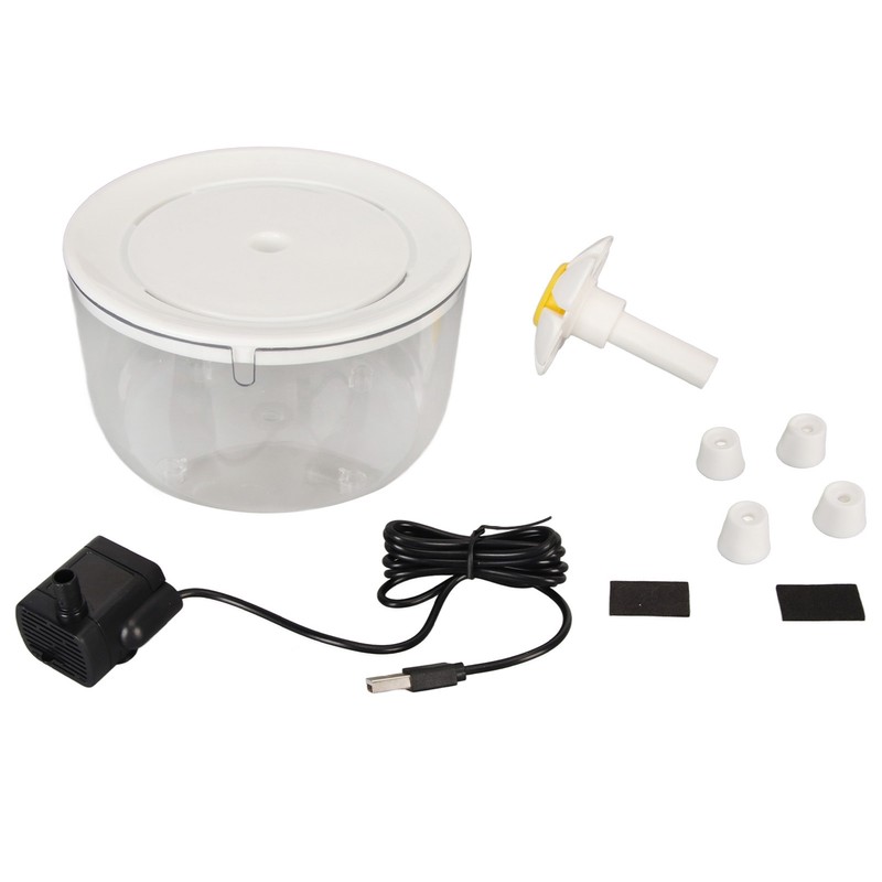Cat Water Fountain Automatic Circulation USB Transparent Water Tank Silent