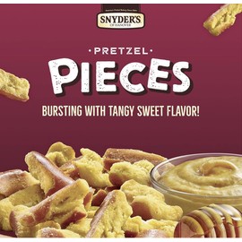 Snyder's of Hanover Pretzel Pieces, Variety 12 Pack bundled by SUPERDEALS 4 Honey Mustard and Onion, 4 Jalapeno, 4 Hot Buffalo Wing Pretzels, 2.25 Oz each bag, total 27 Ounces with mystery gift in every order