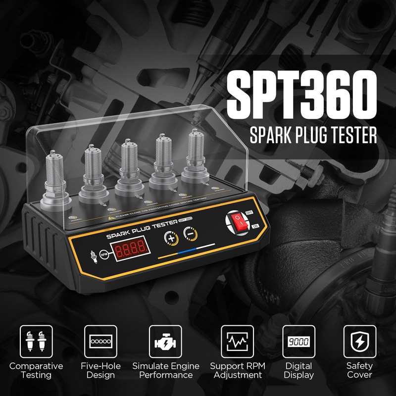 5 Hole Spark Plug Tester SPT360 Automotive Moto Spark Plug