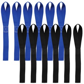 12 Loops Tie Down Strap, 29.5 cm Lashing Loops Motorcycle, Belt Loops, Woven Double Loops, Load Securing Lashing Strap for Car, Motorcycle Transport, Bicycle