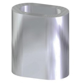 Aluminium Crimping Clamp 4 mm Pack of 4 Wire Rope Clamp Aluminium Sleeve for Rope Diameter 4 mm