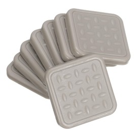 sourcing map 8Pcs Non-Slip Furniture Pads, 1.18" Square Anti Skid Rubber Caster Cups, Anti-Sliding Furniture Coasters, Anti Slide Floor Protectors Pads for Bed Couch Table (Beige)