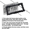UpAuto 2PCS Car License Plate Frame American Standard License Plate