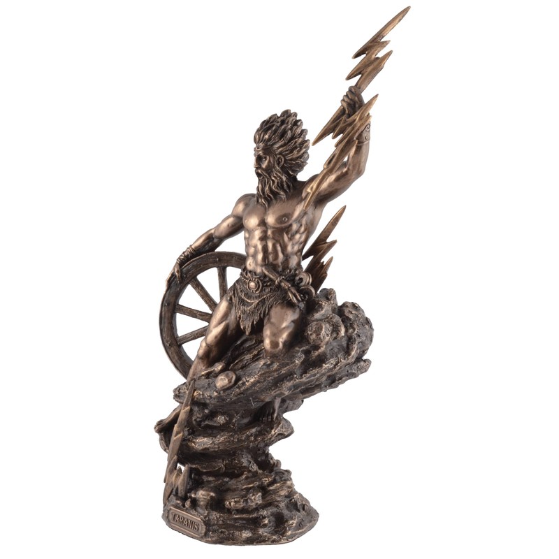 Taranis Celtic God of Thunder - with Lightning and Wagon