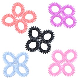 Small Coil Pony Holder Hair Ties - Set of 20 - Mix